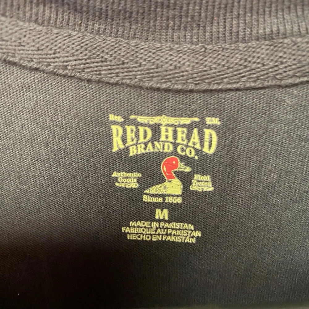Red Head Brand Co Long Sleeve Henley Shirt Size M Brown Pocket